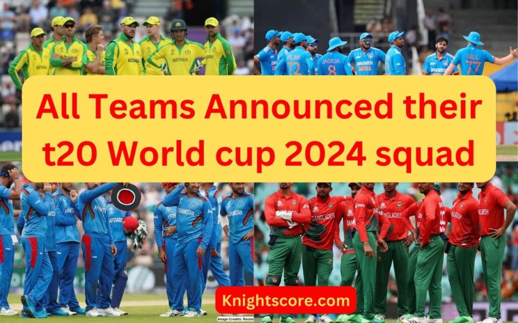 T20 World cup Squad 2024 all Teams- 2024 | T20 world cup squad announcement.