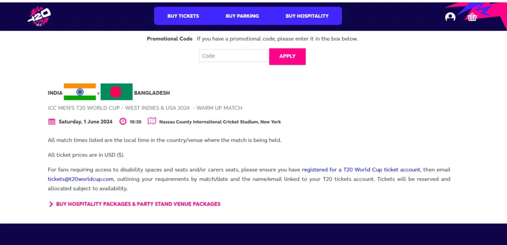 How to book t20 world cup tickets 